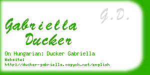 gabriella ducker business card